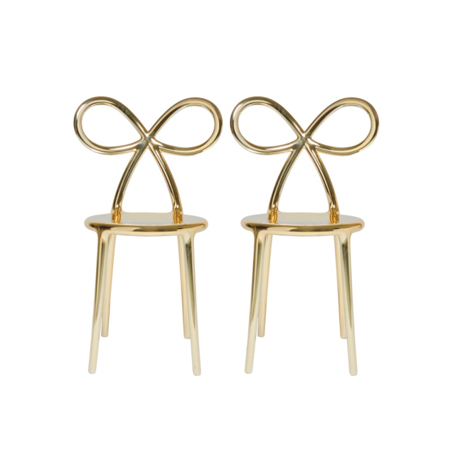 Online Qeeboo Qeeboo Ribbon Chair Metal Finish Set Of 2 Chairs